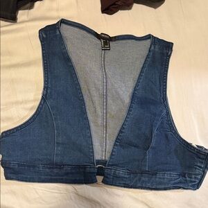 Forever 21 Blue Denim Crop Top